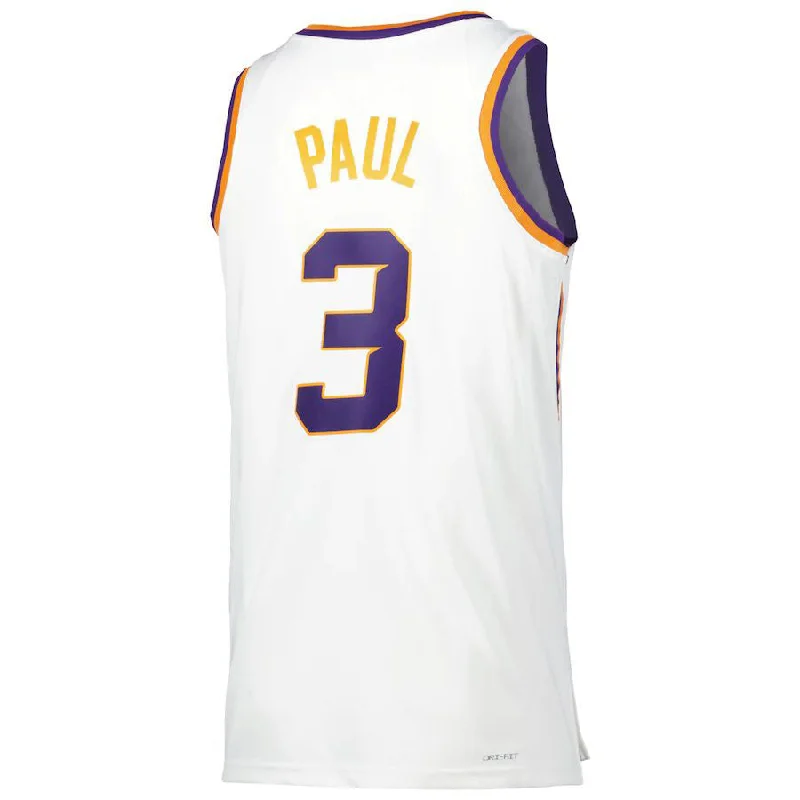 Basketball Jerseys with Extra Padding for Protection-P.Suns #3 Chris Paul Unisex 2022-23 Swingman Jersey White Association Edition Stitched American Basketball Jersey