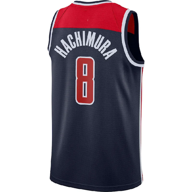 Basketball Jerseys with Lightweight Nylon Fabric for Ultimate Comfort-W.Wizards #8 Rui Hachimura Jordan Brand  Swingman Player Jersey Statement Edition Navy Stitched American Basketball Jersey