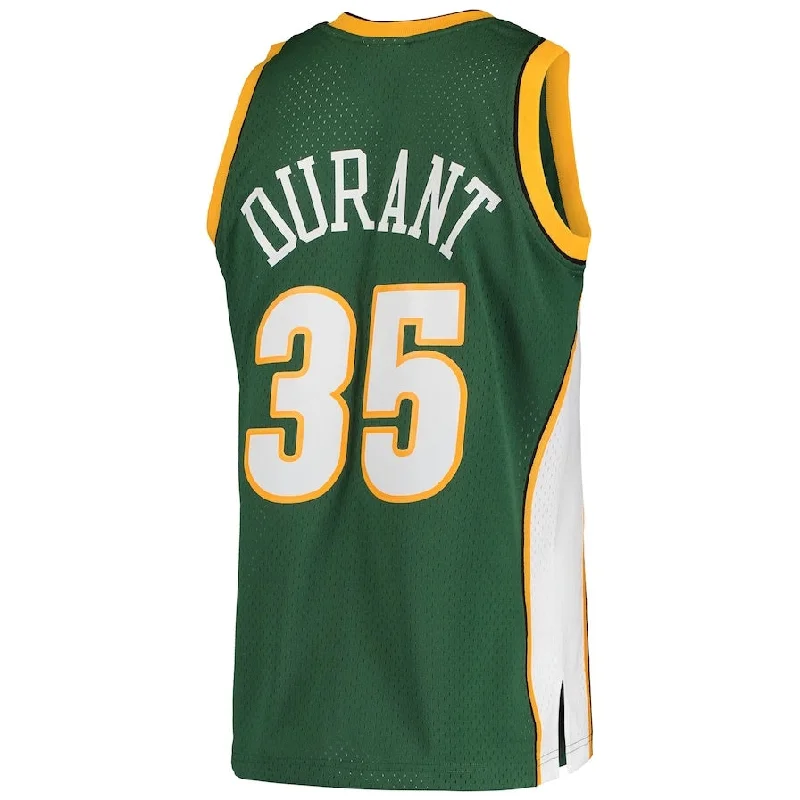 Basketball Jerseys with Custom Logo Printing for Unique Identity-S.SuperSonics #35 Kevin Durant Mitchell & Ness Hardwood Classics Swingman Jersey - Green Stitched American Basketball Jersey