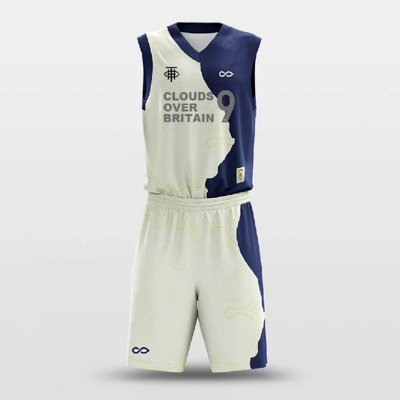 Basketball Jerseys with Sublimated Design for Unique Patterns-Map - Custom Sublimated Basketball Jersey Set