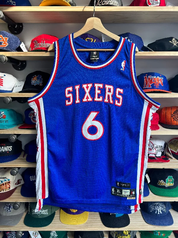 Basketball Jerseys with Sublimated Design for Unique Patterns-Vintage Reebok Philadelphia 76ers Hardwood Classics Julius Erving Swingman Jersey XL