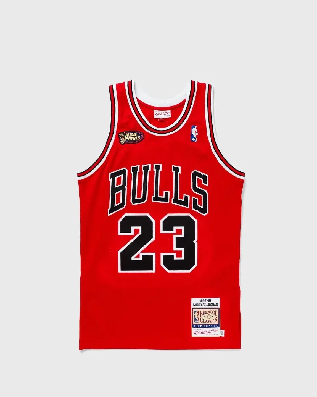 Basketball Jerseys with Elastic Waistband for Secure Fit-Micheal Jordan Bulls Jersey RED