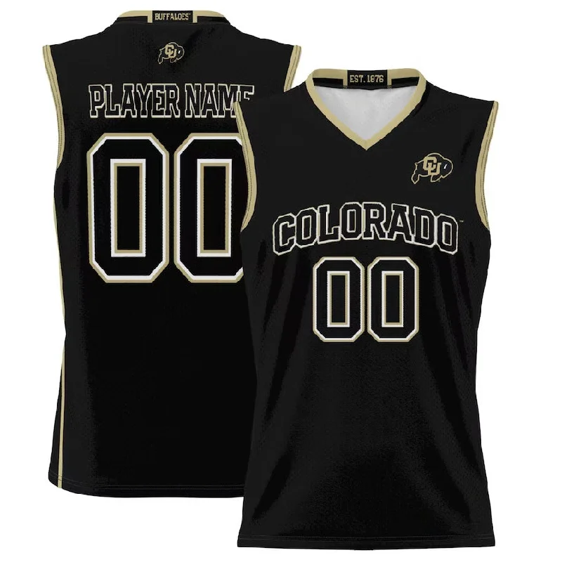 Youth Basketball Jerseys with Elastic Sleeves for Secure Fit-Custom C.Buffaloes GameDay Greats Unisex Lightweight NIL Pick-A-Player Basketball Jersey - Black American College Jerseys