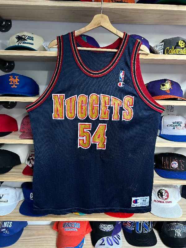 Basketball Jerseys with Lightweight Polyester Fabric for Breathability-Vintage Denver Nuggets Rodney Rodgers Champion Jersey 48 XL