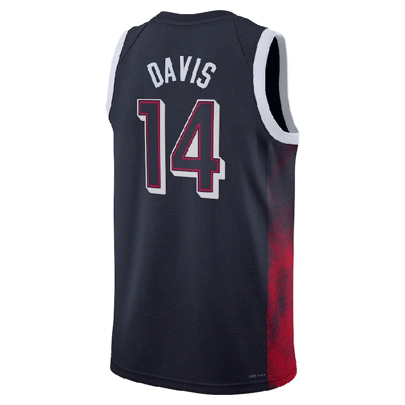 Basketball Jerseys with Contrast Stitching for Bold Design-USA Basketball #14 Anthony Davis Unisex 2024 Swingman Player Jersey - Navy American Basketball Jersey