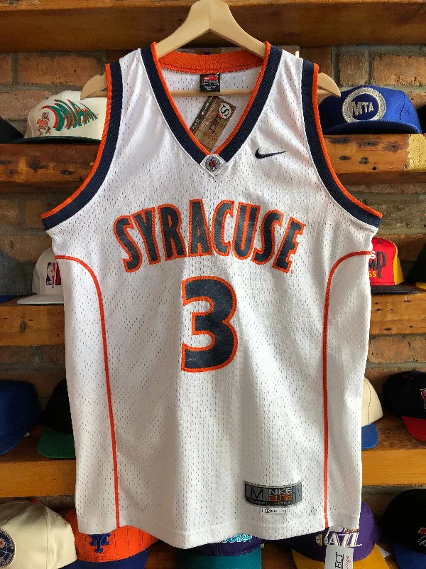 Basketball Jerseys with V-Neck Design for Classic Fit-Vintage Nike Elite Syracuse Gerry McNamara Jersey Size Medium