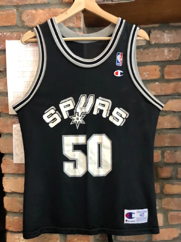 Basketball Jerseys with Slim Cut for Athletic Look-Vintage San Antonio Spurs David Robinson Champion Jersey Size 40 Medium