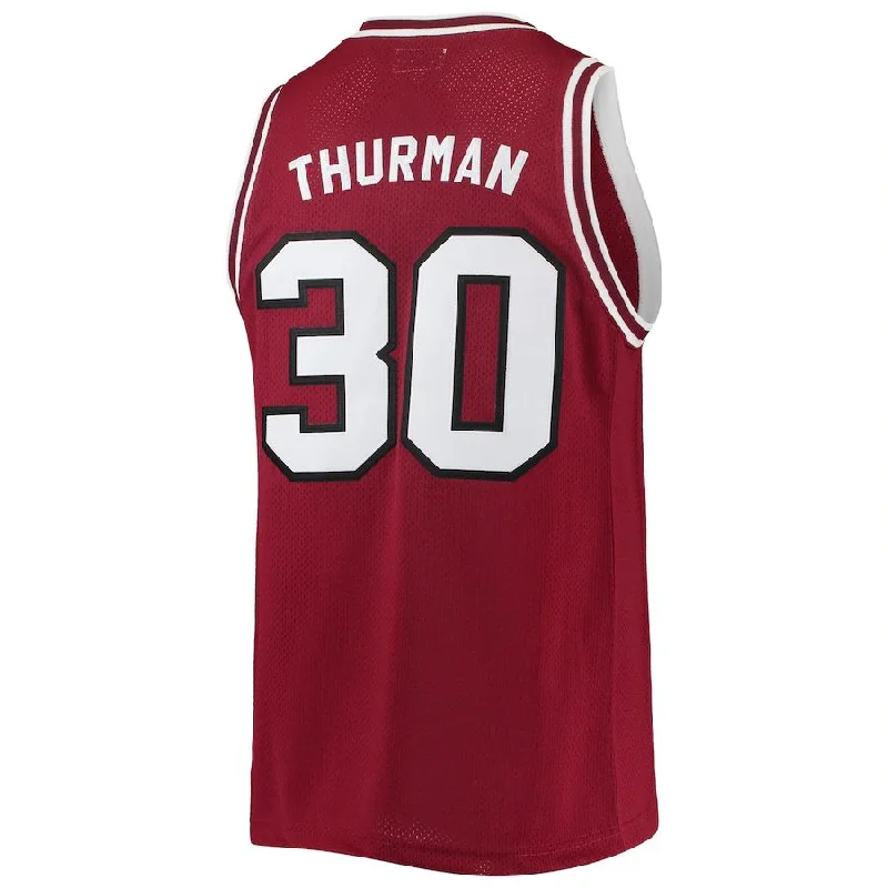 Basketball Jerseys with Custom Team Logos-A.Razorbacks #30 Scotty Thurman Original Retro Brand Alumni Commemorative Classic Basketball Jersey  Cardinal Stitched American College Jerseys