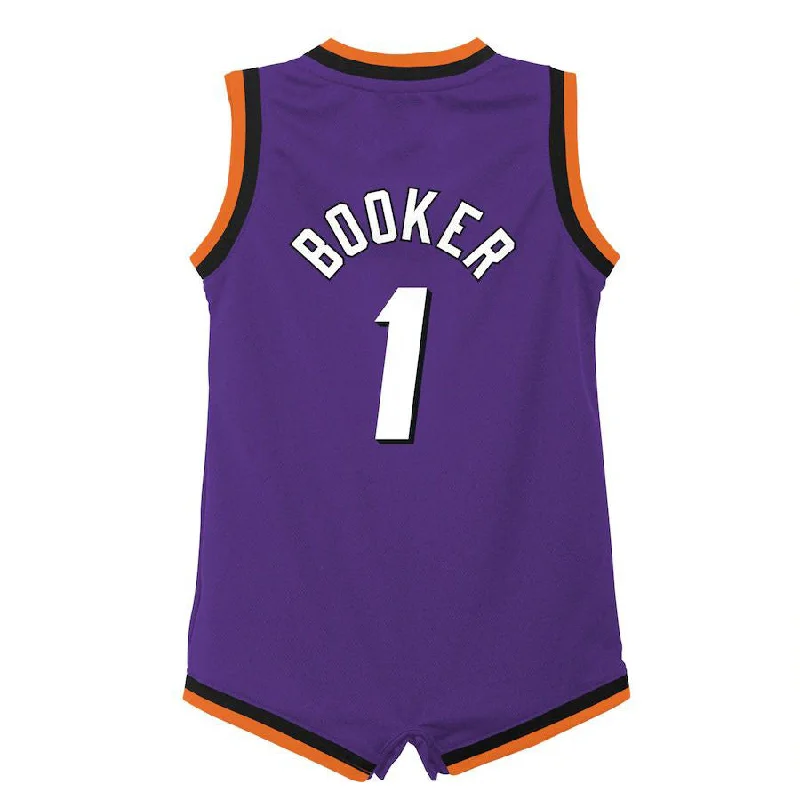 Basketball Jerseys with Soft Touch Fabric for All-Day Comfort-P.Suns #1 Devin Booker Infant 2022-23 Swingman Jersey Icon Edition Purple Stitched American Basketball Jersey