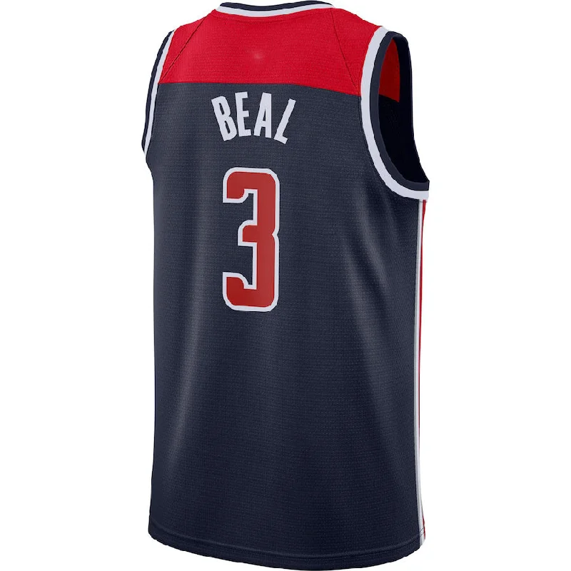 Basketball Jerseys with Comfortable, Moisture-Wicking Lining-W.Wizards  #3 Bradley Beal Jordan Brand  Swingman Jersey Statement Edition Navy Stitched American Basketball Jersey