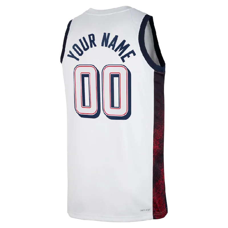 Basketball Jerseys with Slim Fit for Modern Look-Custom USA Basketball Unisex 2024 Swingman Jersey - White American Basketball Jersey