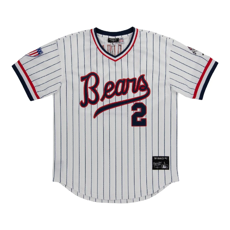 Baseball Jerseys with Customizable Back Designs for Personal Style-Denver Bears EFF MiLB Vintage V-Neck Baseball Jersey - Pinstripe