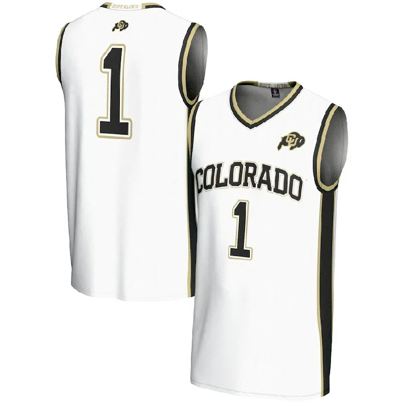 Basketball Jerseys with Heat-Transfer Numbers for Modern Appeal-#1 C.Buffaloes GameDay Greats Replica Lightweight Basketball Jersey - White American College Jerseys