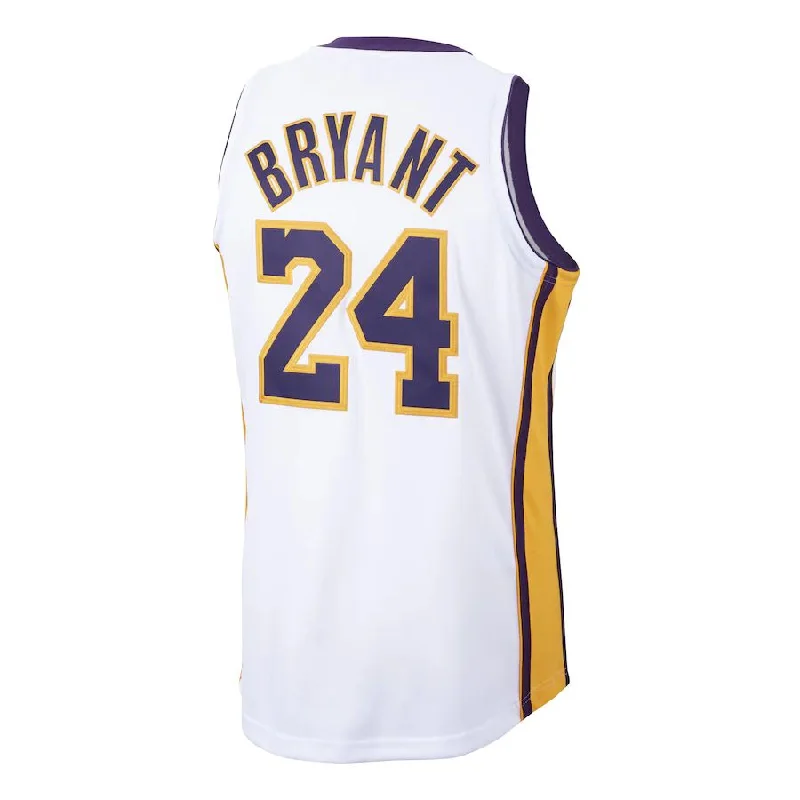 Basketball Jerseys with Multiple Pockets for Storage-LA.Lakers #24 Kobe Bryant Mitchell & Ness 2009-10 Hardwood Classics Authentic Jersey White Stitched American Basketball Jersey