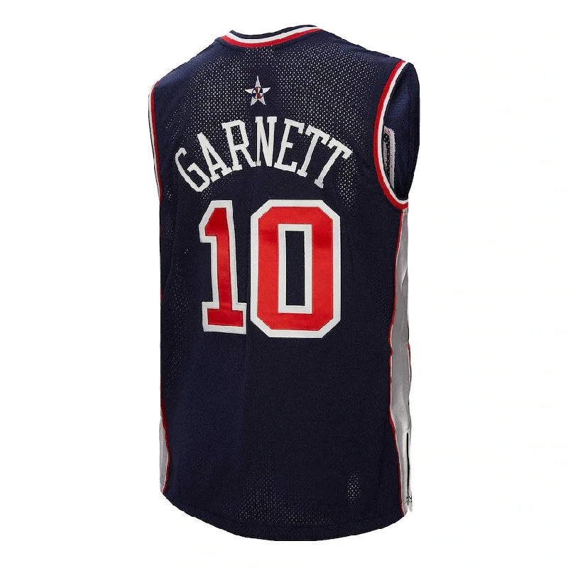 Basketball Jerseys with Padded Shoulders for Extra Protection-USA Basketball #10 Kevin Garnett Mitchell & Ness 2000 Authentic Jersey - Navy American Basketball Jersey