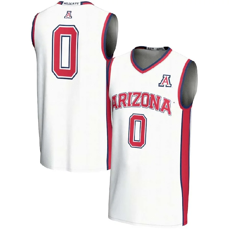 Basketball Jerseys with Piping for Traditional Style-#0 A.Wildcats GameDay Greats Unisex Lightweight Basketball Jersey - White Stitched American College Jerseys