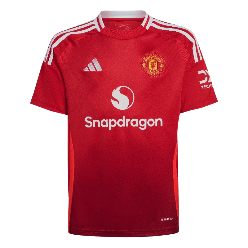 Soccer Jerseys with Tapered Cut for Modern Appeal-Manchester United 24/25 Home Youth Jersey (IT1972)