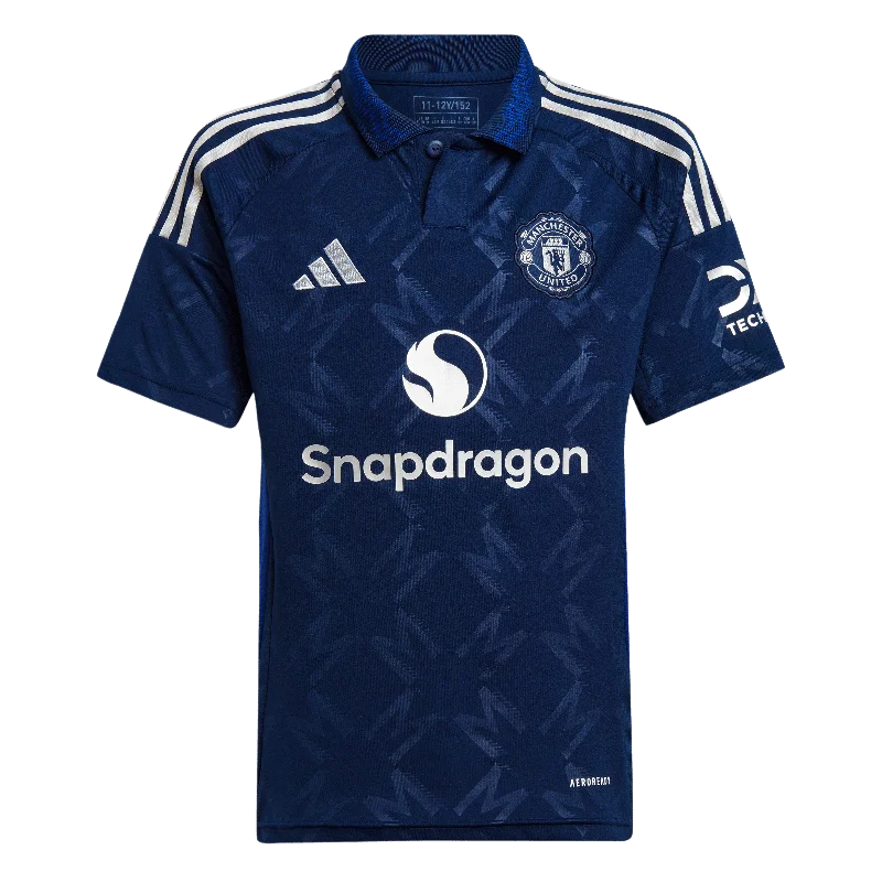 Soccer Jerseys with Heat-Pressed Numbers and Logos for Durability-Manchester United 24/25 Away Youth Jersey (IT1957)