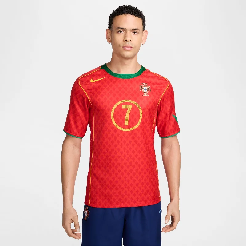 Soccer Jerseys with Color Blocking for Team Identity-Portugal 2004 Reissue Luis Figo Home Jersey