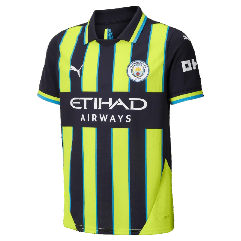 Soccer Jerseys with Lightweight Mesh Fabric for Breathability-Manchester City 24/25 Away Youth Jersey (77508902)