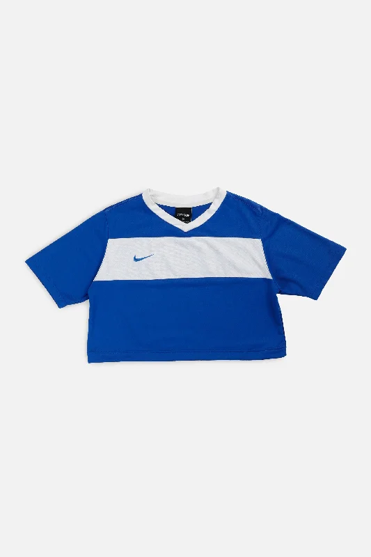 Soccer Jerseys with Double-Stitched Seams for Durability-Rework Crop Nike Soccer Jersey - S