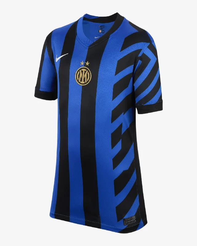 Soccer Jerseys with Stretch Fabric for Flexibility-Youth Inter Milan 2024/25 Home Jersey