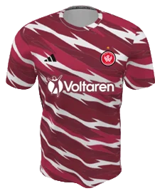 Custom Soccer Jerseys with Team Colors and Branding-Western Sydney Wanderers 24/25 Warm Up Jersey (HN7840-WHITERED)