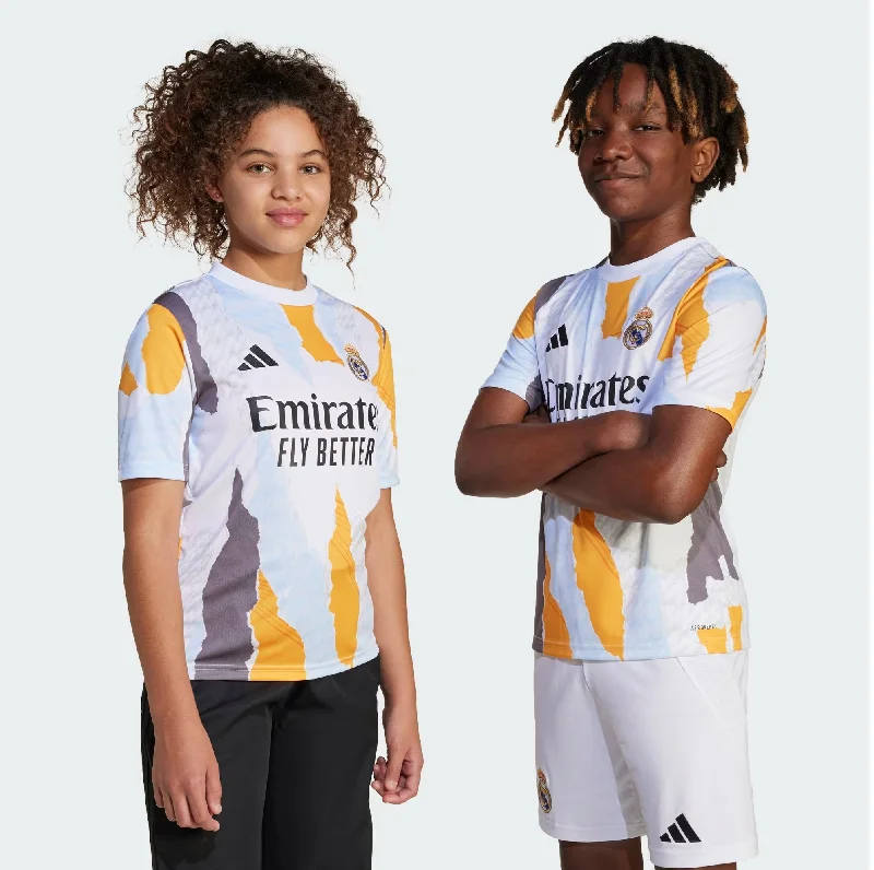 Soccer Jerseys with Padded Shoulders for Extra Protection-Youth Real Madrid 2024/25 Pre-Match Jersey