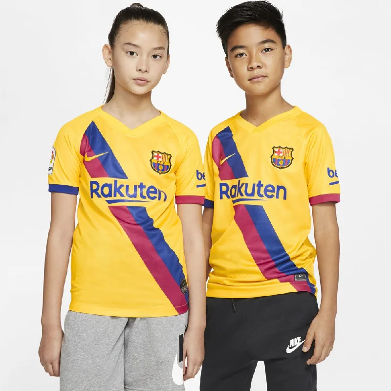 Soccer Jerseys with Extended Back for Comfort and Fit-Nike FC Barcelona 2019/20 Stadium Away Big Kids' Soccer Jersey