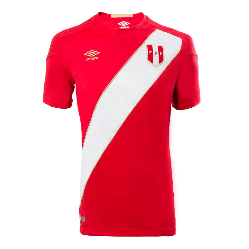 Youth Soccer Jerseys with Elastic Sleeves for Secure Fit-UMBRO Peru 2018 Away S/S Jersey