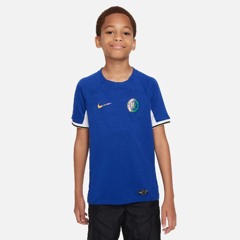 Soccer Jerseys with Stretch Fabric for Flexibility-Youth Chelsea FC 2023/24 Stadium Home Jersey