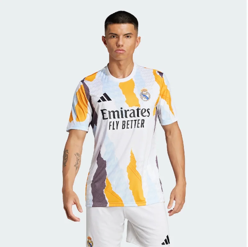 Soccer Jerseys with Mesh Back for Extra Cooling-Real Madrid 2024/25 Pre-Match Jersey