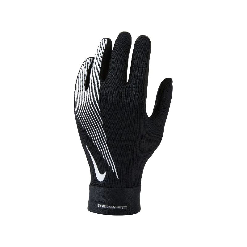 Soccer Jerseys with Anti-Chafe Seams for Comfort-Youth Academy Therma-FIT Player Gloves [Black/White]