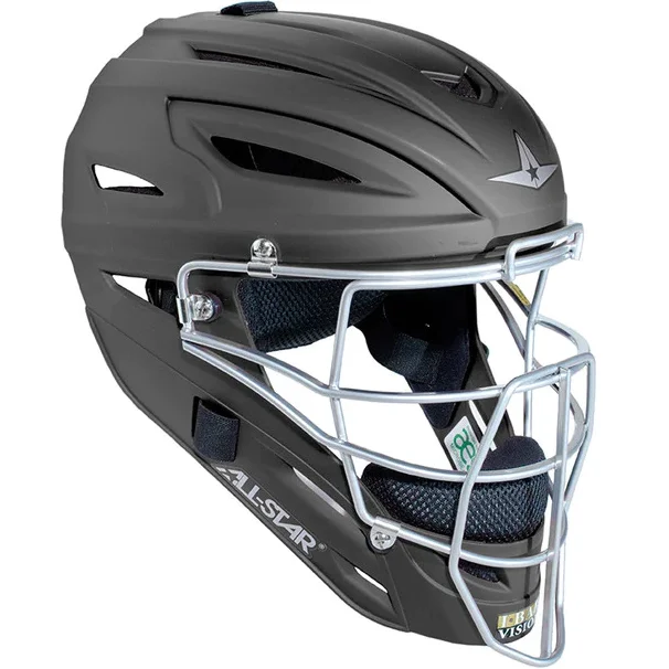 Adult Baseball Helmets for Serious Players-All Star System7 MATTE Hockey Style Catcher's Helmet: MVP2500M / MVP2510M