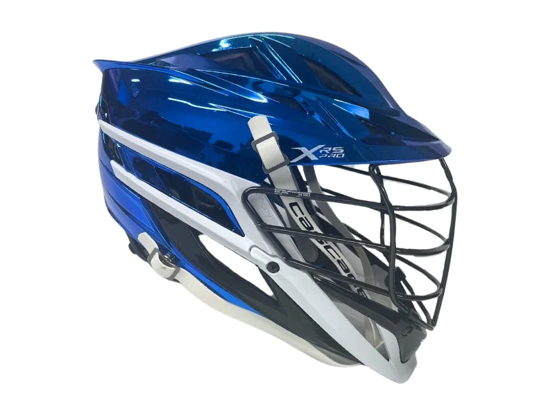 Softball Baseball Hybrid Helmets for Versatile Protection-Cascade XRS Pro Field Lacrosse Helmet Metallic Royal