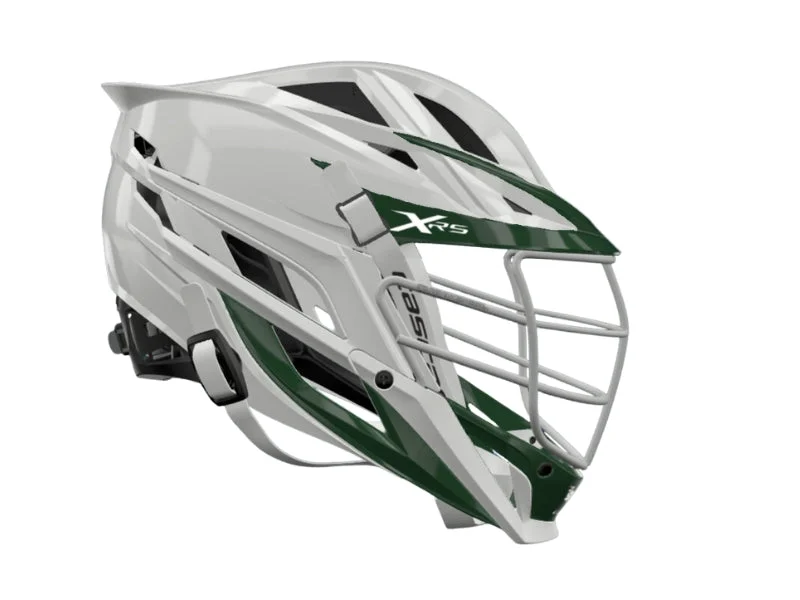 Professional-Grade Baseball Helmets for Elite Players-Cascade XRS Pro with QuikClips Field Lacrosse Helmet White/Green