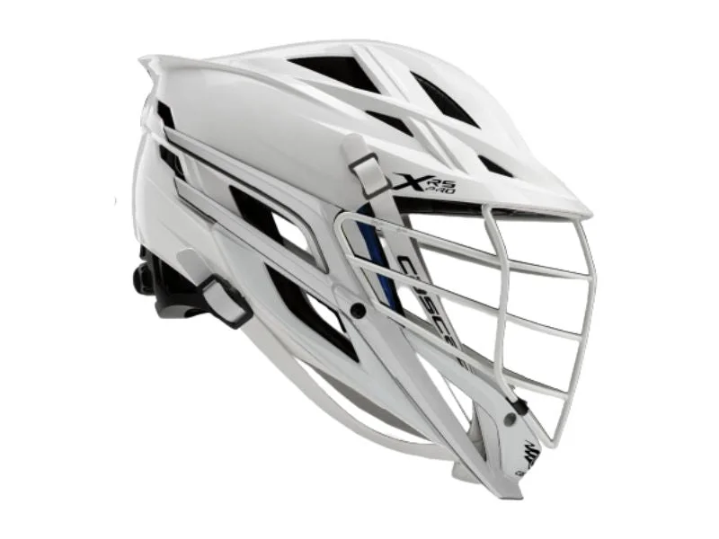 Comfortable Baseball Helmets with Soft Padding for Long Play-Cascade XRS Pro with Quikclips Field Lacrosse Helmet White