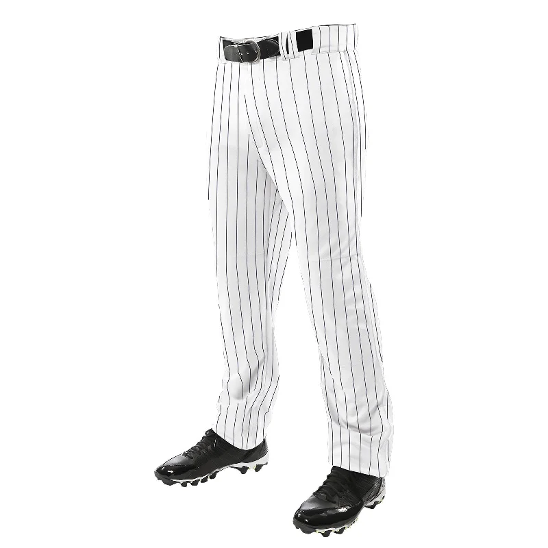 Youth Baseball Pants with Adjustable Leg Length for Growing Kids-Champro Youth Triple Crown Pinstripe Open Bottom Baseball Pants: BPPINY