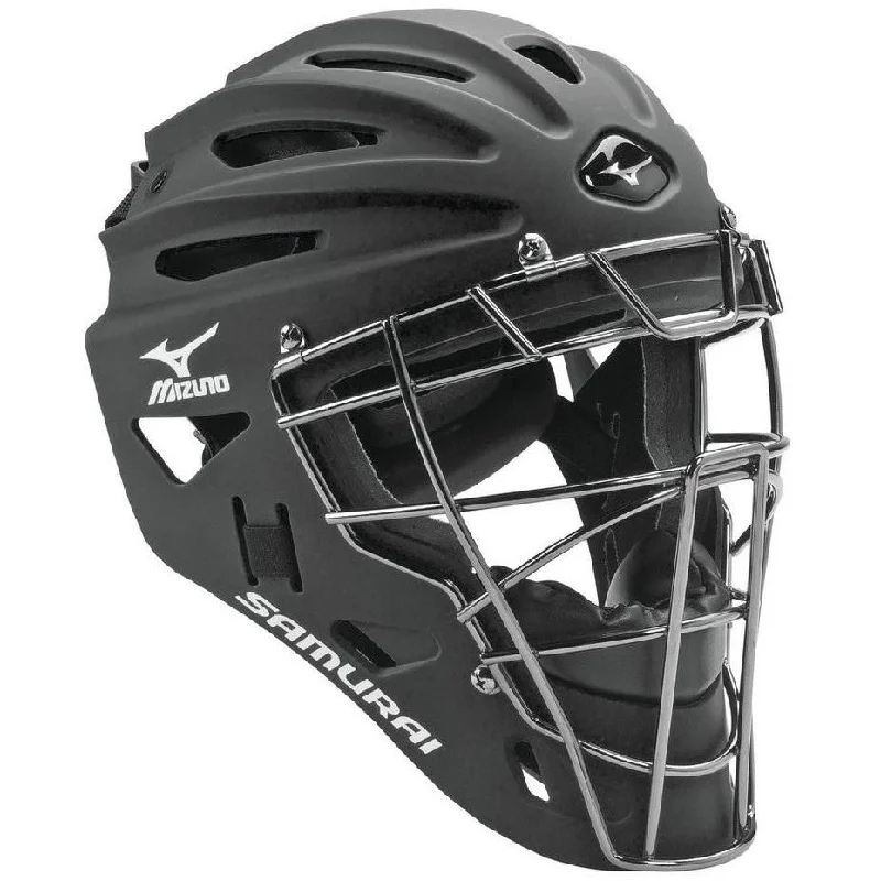 Baseball Helmets with Increased Shock Absorption Technology-Mizuno Samurai G4 Hockey Style Catcher's Helmet: 380191 / 380192