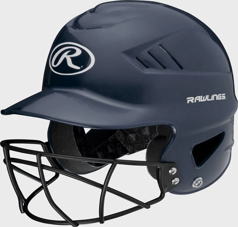 Baseball Helmets with Chin Guard for Extra Safety-Rawlings 2023 Coolflo Batting Helmet w/ Mask (OSFM)