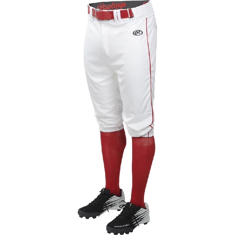 Baseball Pants with Triple Stitched Seams for Added Durability-Rawlings Youth Launch Knicker Baseball Pants with Piping: YLNCHKPP