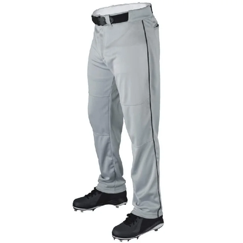 Baseball Pants with Flat Waistband for Comfortable Fit-Wilson Youth P200 Classic Knit Relaxed Fit Baseball Pants with Piping: WTA4232